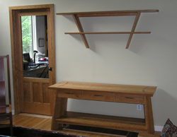 cherry door shelf